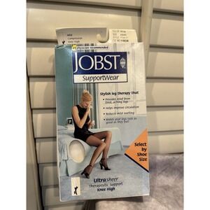 Jobst Supportwear Ultra Sheer  Size Silky White 4.5-6 Mild Compression Knee high